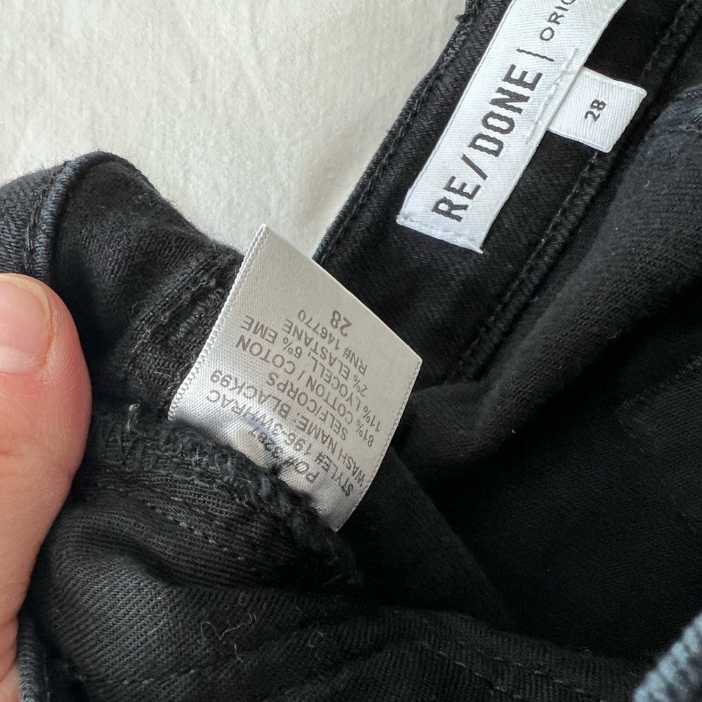 RE/DONE Ultra Stretch High Rise Ankle Crop Jeans - Picture 5 of 7